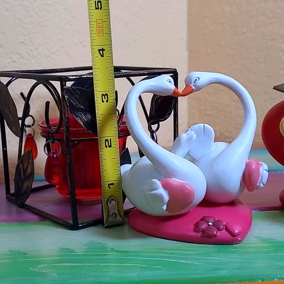 Valentines Figurines and Metal Square Votives - Picture 2 of 6